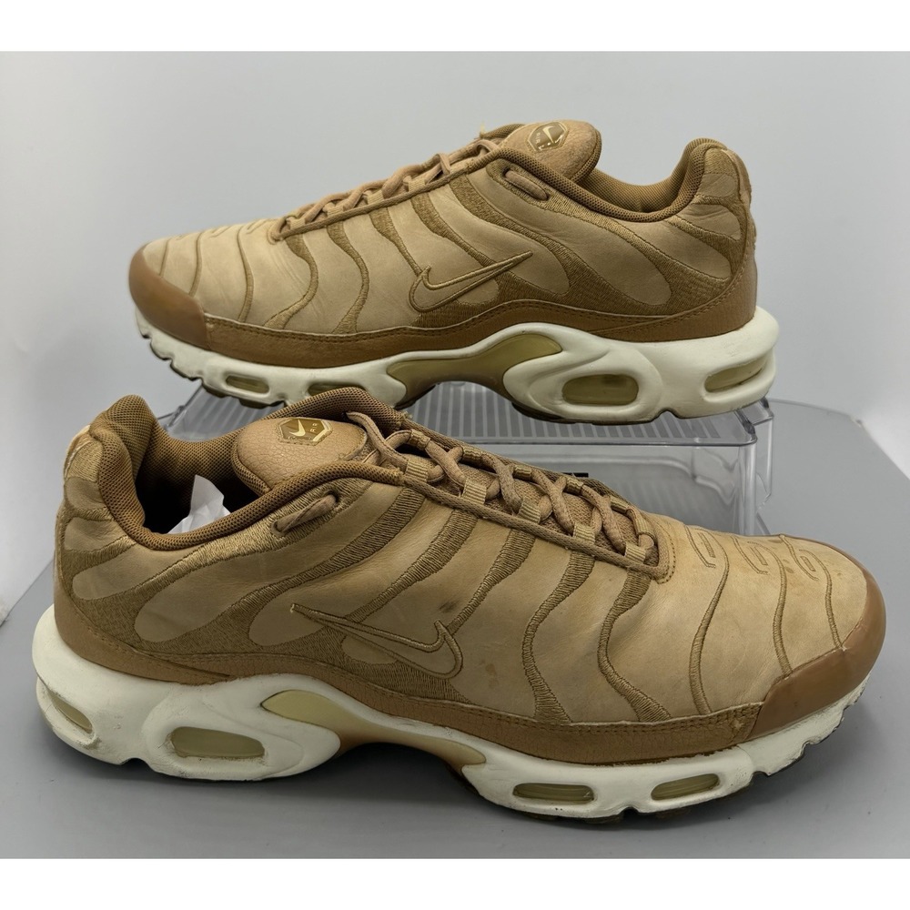 2017 Nike Air Max Plus TN "Flax" Sail Running Shoes AH9697-201 Mens Size 13